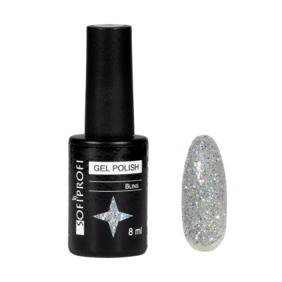 Гель-лак для ногтей с шиммером Тон 364 Bling Sofiprofi Bling, 8 мл